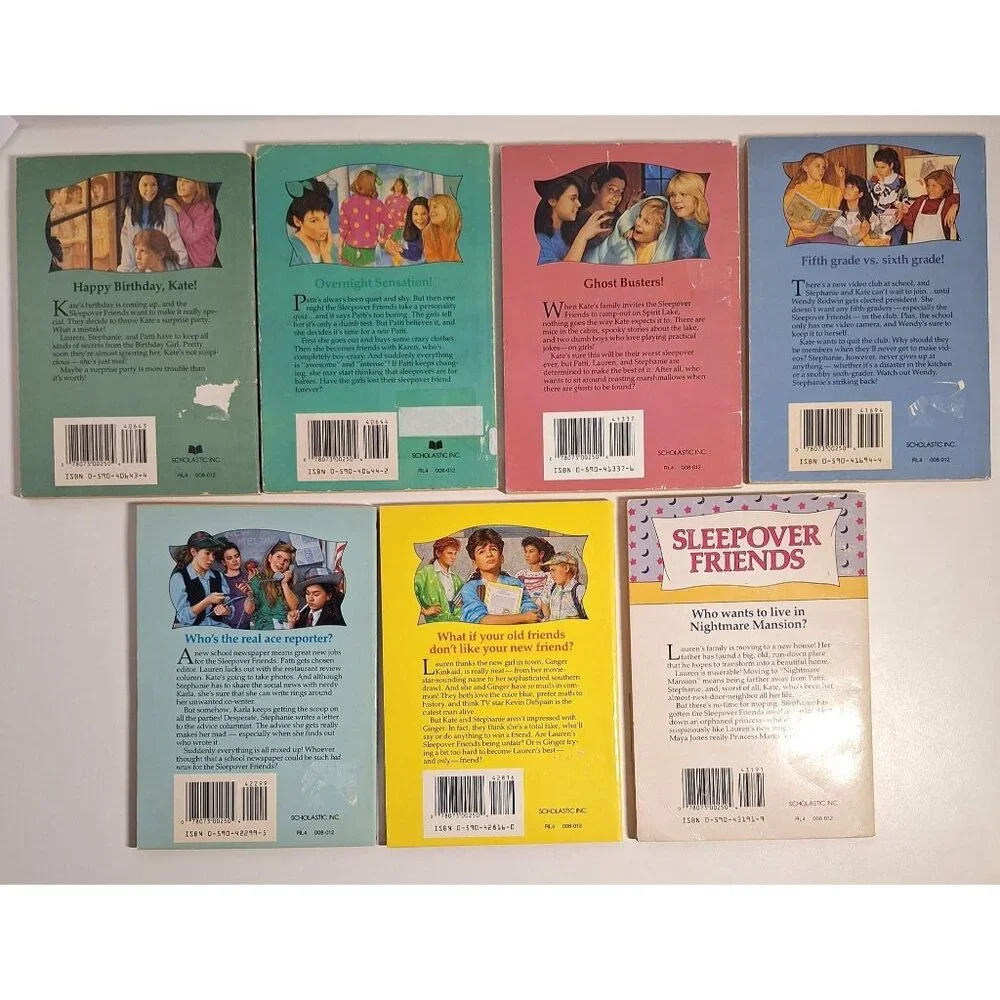 7 Sleepover Friends Book Lot Susan Saunders #s 3 4 6 7 15 20 28 Vintage - Picture 2 of 7